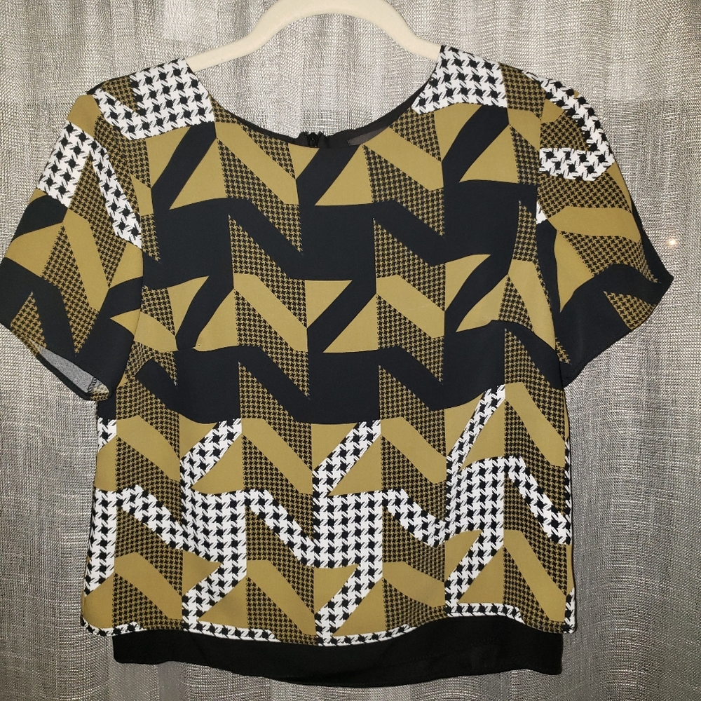 Topshop Geometric Pattern Top
